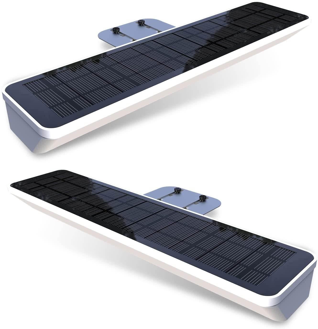 Villageboom White Solar Sign Lighting, Pack Of 2, Wireless, House Number, Company Sign, Path Lighting, Twilight Sensor, Lighting Advertising Sign Solar