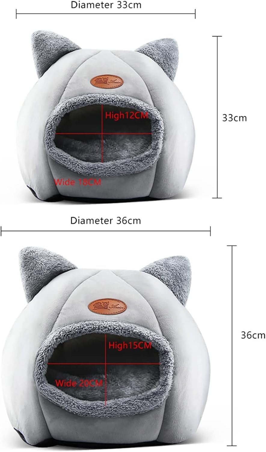 Brikipth Deep Sleep Comfort in Winter Cat Bed Little Mat Basket for Cat's House Products Pets Tent Cozy Cave Beds Indoor Cat Dog House