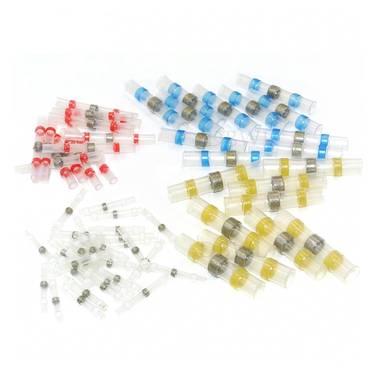 ZDVHOMCB 100pcs Heat Shrink Butt Wire Crimp Connector Splice Connector Solder Sleeve 26-10 AWG