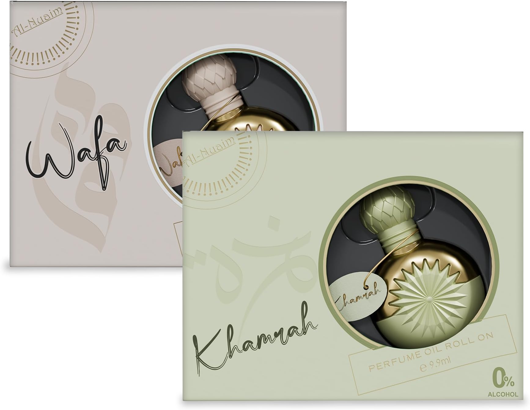 - Wafa & Khamrah Attar - Pack of 2 (9.9ml Each) | Alcohol Free | Attar Roll On | Luxury Scent With Long Lasting Fragrance