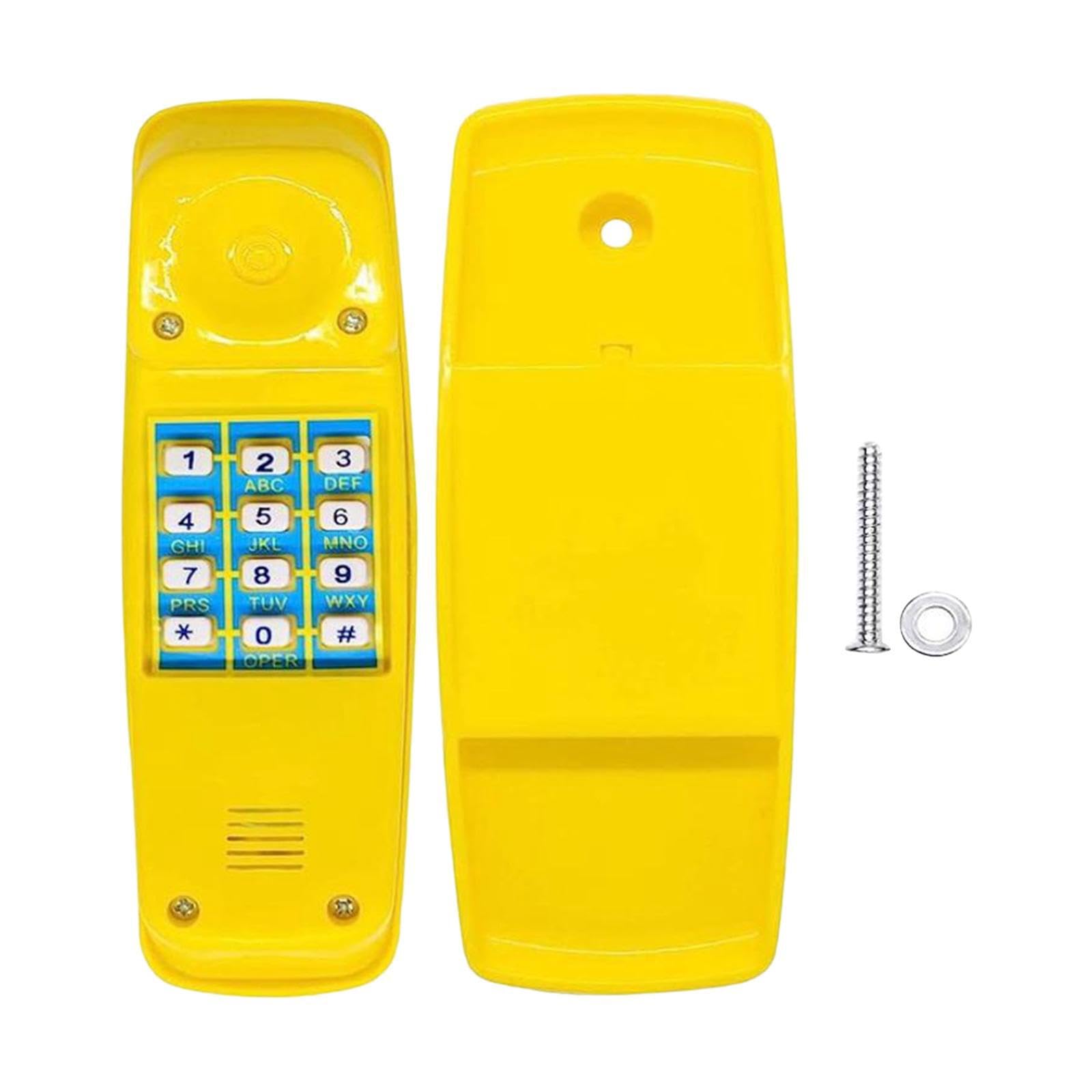 QUXVUIS Swing Set Accessories Kids Climbing Frame Pirate Wheel Game Outdoor Equipment Fun Pretend Phone Toys Very Interesting And Fun For Kids Pr Childrens Play Toy Telephone Play Equipment, Yellow