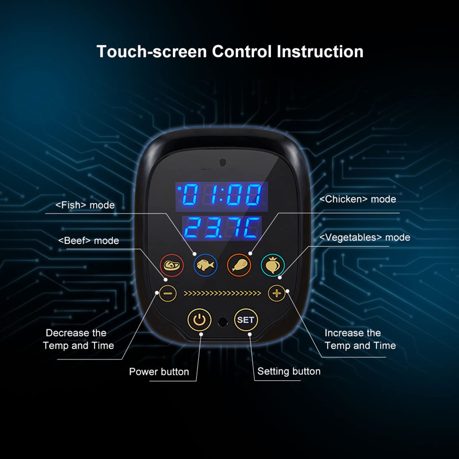 Cuiseur Sous Vide, circulateur à Immersion de précision WiFi Avec minuterie numérique et contrôle de la température, Machine Sous Vide à chauffage Rapide 1200 W pour Cuisine, Restaurants occidentaux