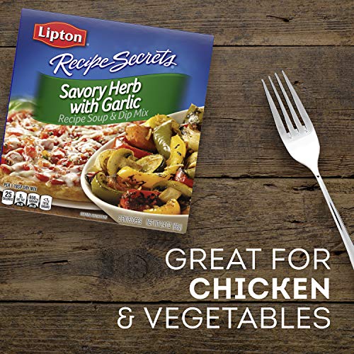 Lipton Recipe Secrets Soup And Dip Mix For A Delicious Meal Savory Herb With Garlic Great With Your Favorite Recipes, Dip Or Soup Mix 2.4 Ounce (Pack Of 12) #TOP2