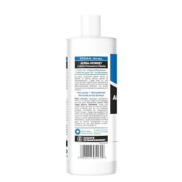 Dermal Therapy Alpha Hydroxy Lotion 10% Urea + 10% Lactic Acid, Fragrance-Free Body Lotion for Dry, Cracked Skin, Non-Greasy Exfoliating Moisturizer & Keratosis Pilaris Treatment, 16 fl oz (474 ml)
