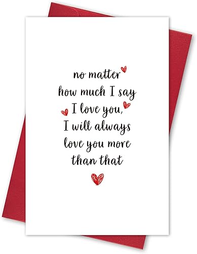 Miniatura 1 de Tarjeta I Love You tarjeta del día de San Valentín tarjeta Vday tarjeta romántica de aniversario divertida tarjeta de amor para él tarjeta de