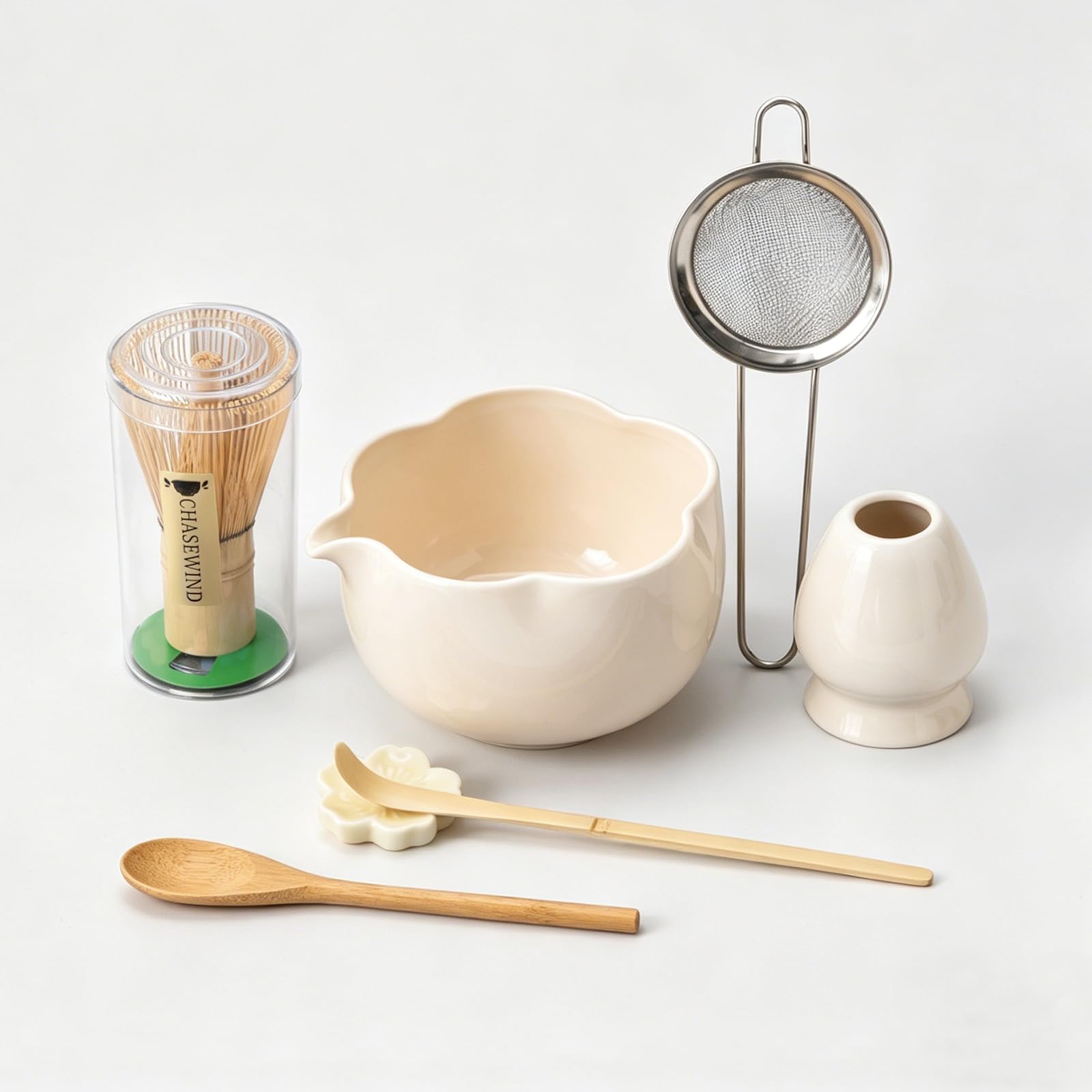 Amazon.com: ChaseWind Matcha Set, 8Pcs Floral Ceramic Matcha Kit