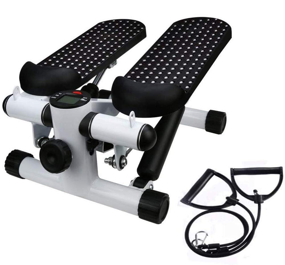 SaryEdge Portable Indoor Stair Stepper Mini Air Climber Twist Stair Stepper for Exercise Machine with Resistance Band and LCD Display for Office Household Gym Indoor Sport,