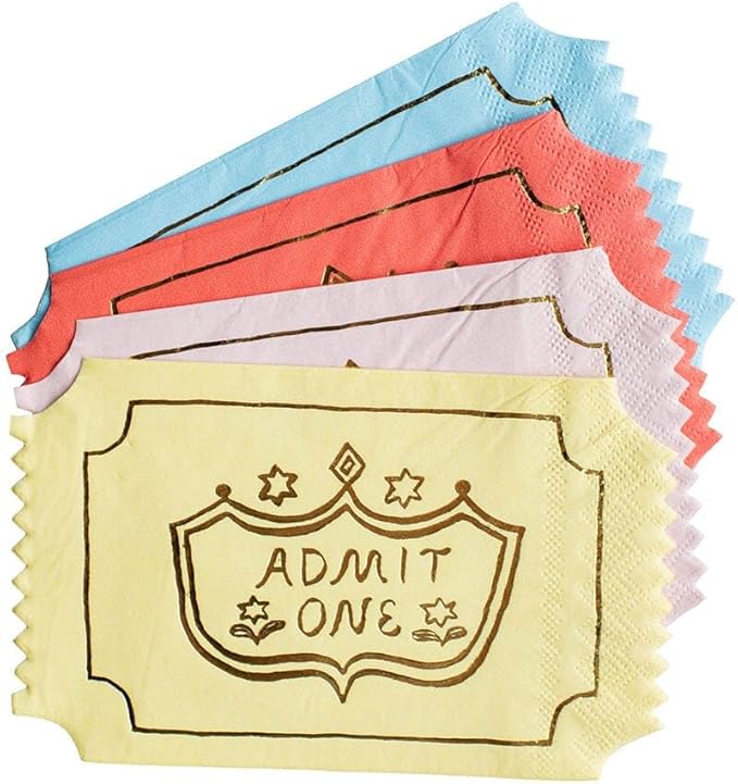 Off To The Fair "Admit One" Napkins Napkins Die Cut