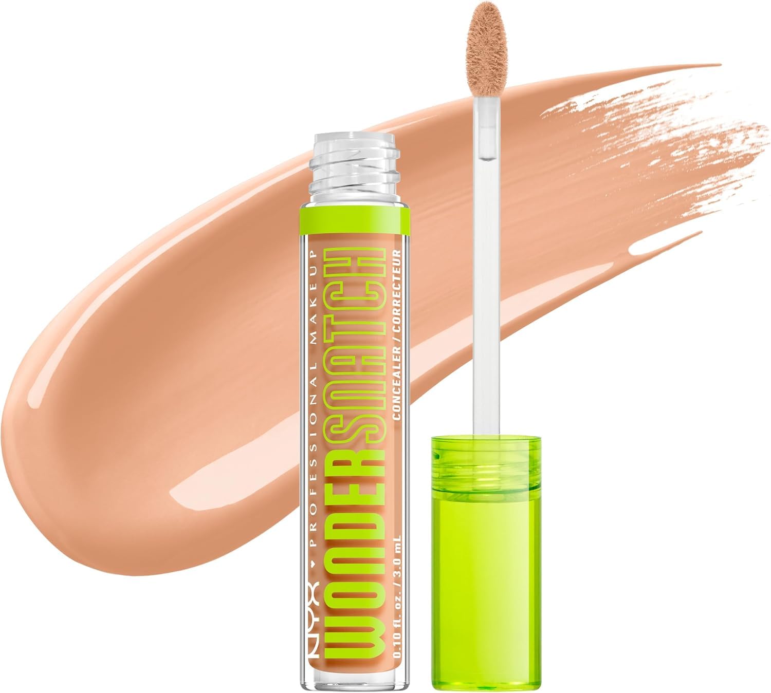 NYX Professional Makeup Wonder Snatch 4 in 1 Concealer, Liquid Concealer, Highlighter, Contour & Sculptor, Up to 24h Hydration Full Coverage, Waterproof Wear, Shade: Natural
