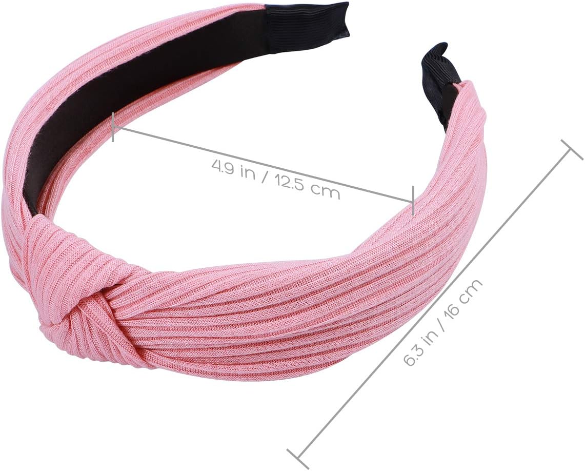 Pack of 6 Turban Headband Cross Knot Hairband Wide Hair Hoop Headwear for Women Girls, Assorted Color, 1 Count (Pack of 6) - Image 3