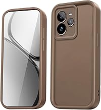 HAOYE Case for Realme GT7 Pro/GT 7 Pro, Protective Case, Silicone Shockproof Mobile Phone Case with Raised Edges/Reinforced Corners, Simple Design Case - Brown