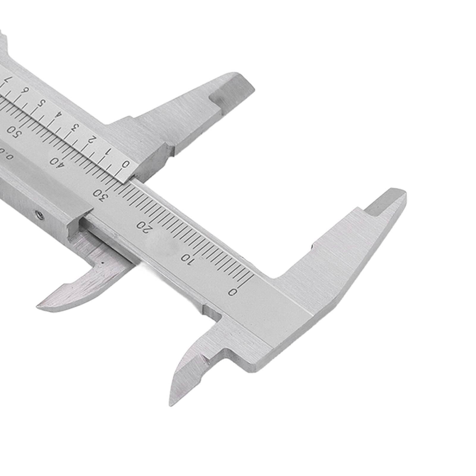 Fabater Pie de Rey de Precisión de Acero Inoxidable, Herramienta de Medición Portátil de 0 a 80 Mm para Objetos Pequeños, Pie de Rey Resistente Al óxido y la Erosión, Ideal para Procesamiento Mecánico