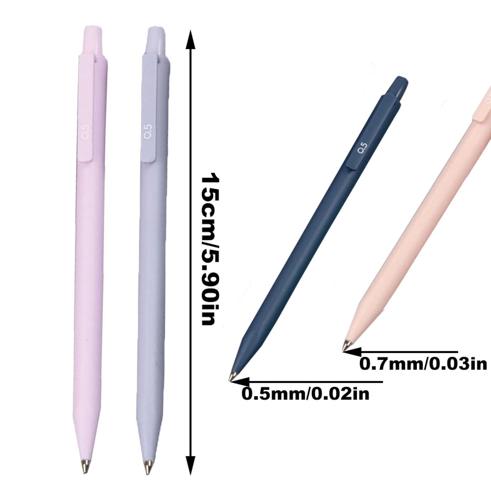 SEIWEI 6Pcs Pastel Pencils Set Triangle Bar Mechanical Pencils Retractable Activity Pencil for Artist Students, Teachers(0.5mm) - Image 2