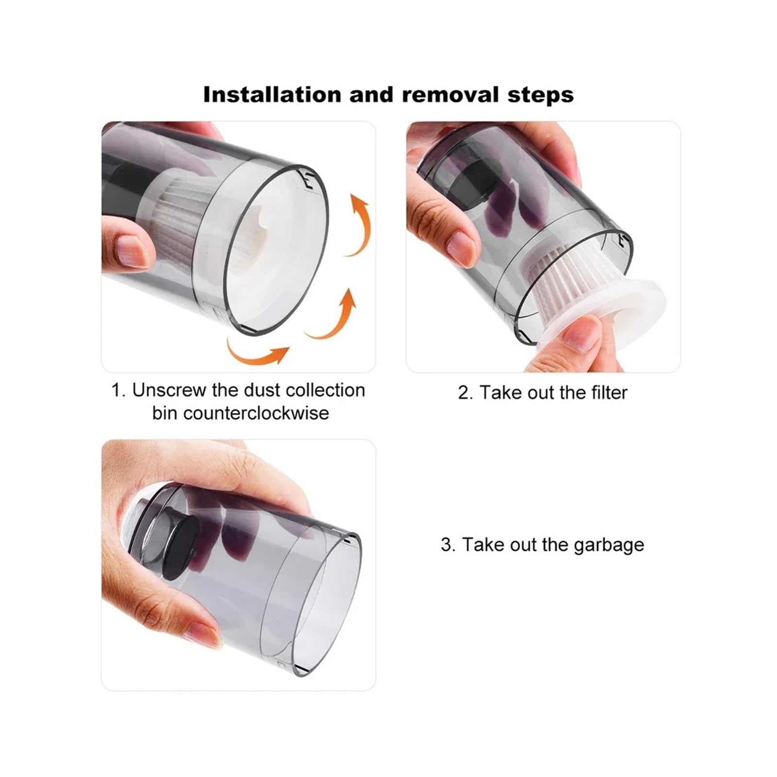 Piezas De Filtro Hepa De 5/10 Uds., Elemento De Coche Doméstico, Filtro De Repuesto Inalámbrico For Aspiradora De Mano(10pcs)