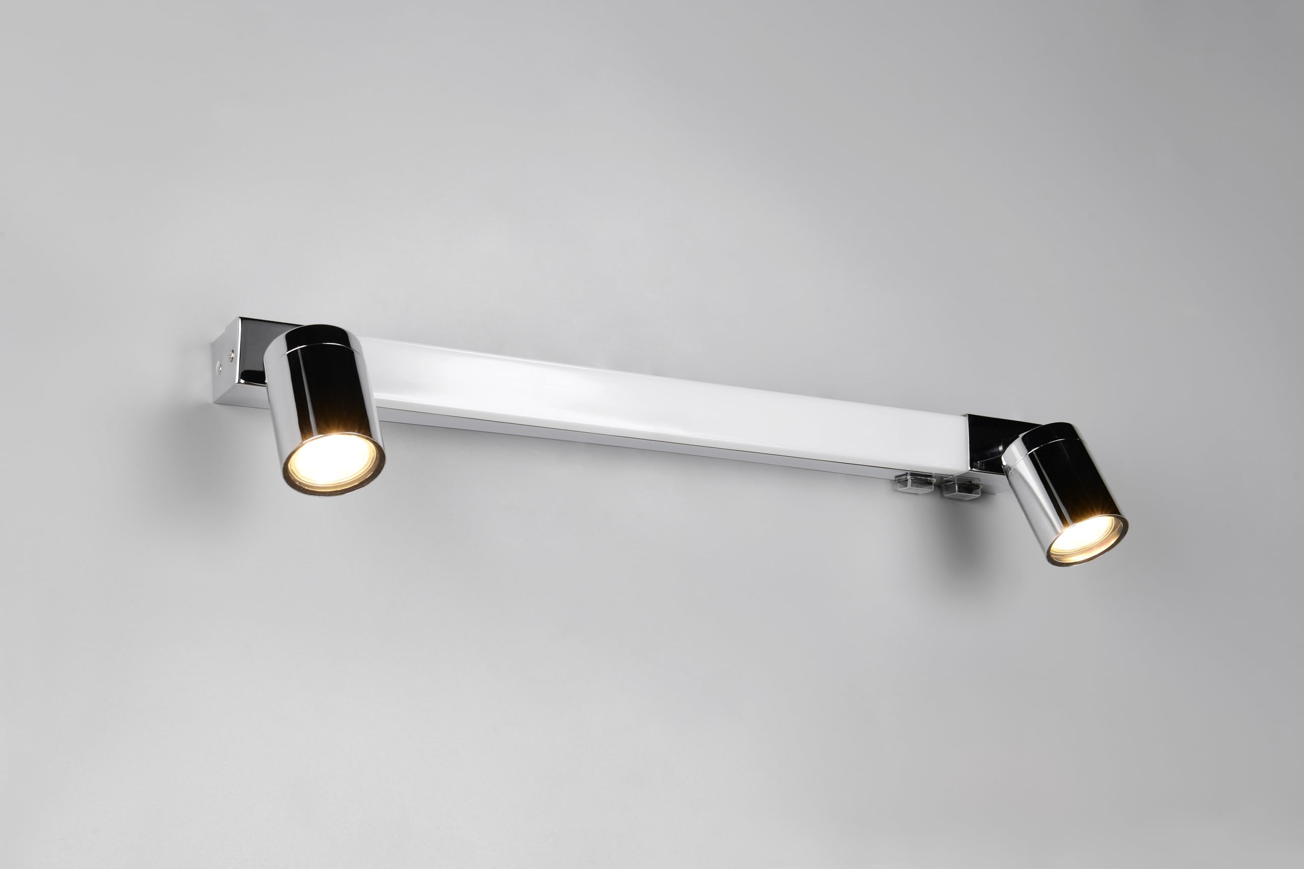 Trio Leuchten Aplique de baño LED ENRICO 281470306, metal cromado, 6,5 vatios LED, excl. 2x GU10, color de luz ajustable