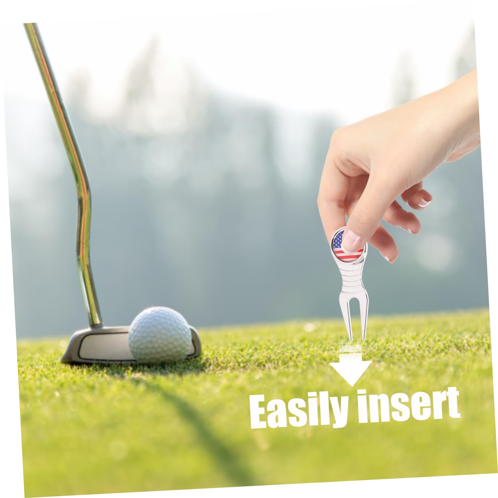 UPKOCH Tragbares Golf Divot Tool Verschleißfester Hutclip mit Premium Golf Marker Teiliges Set für Golfzubehör für