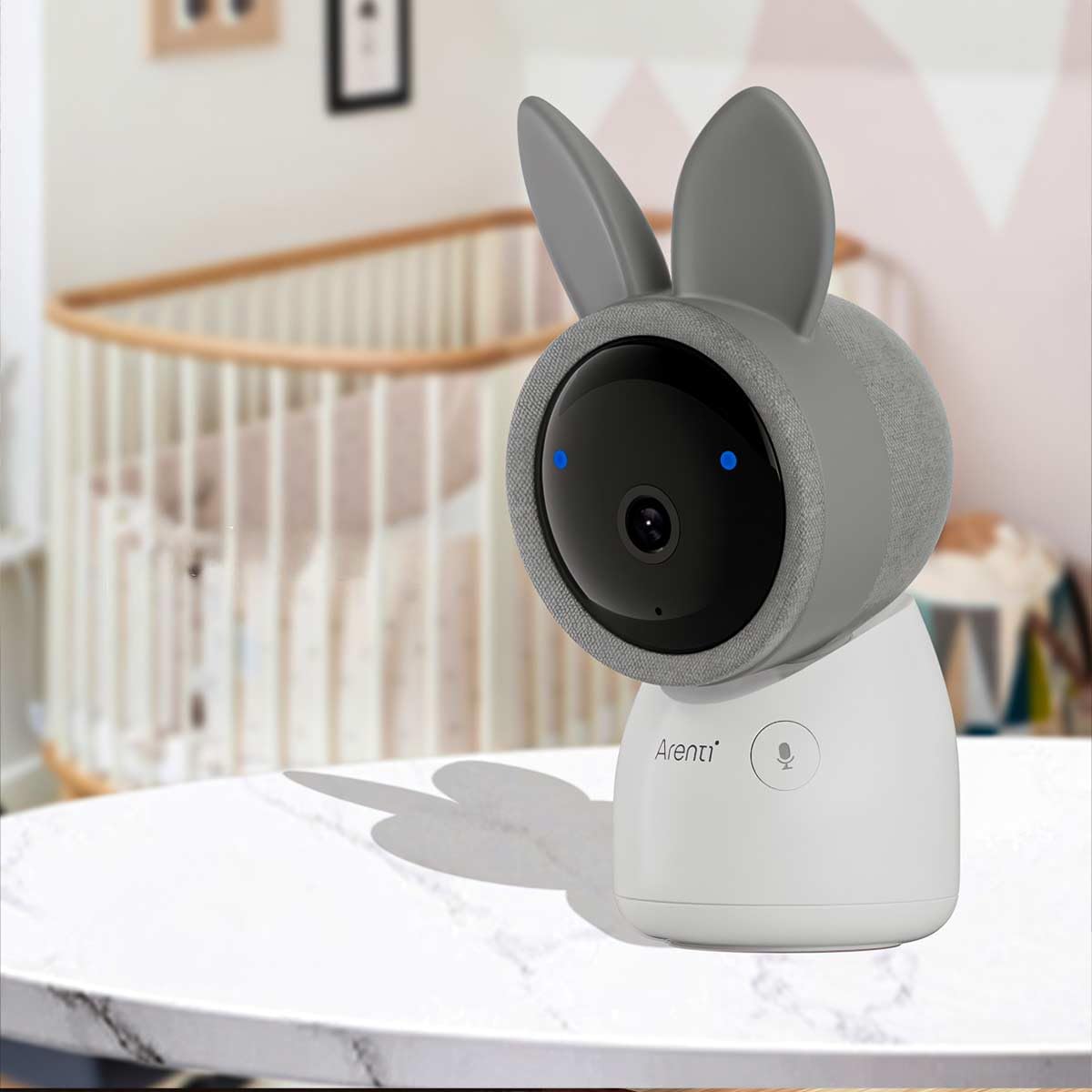 ARENTI AINanny - Telefono video 2K UHD con schermo LCD da 12,7 cm (5"), funzione girevole e inclinabile con tracciamento automatico