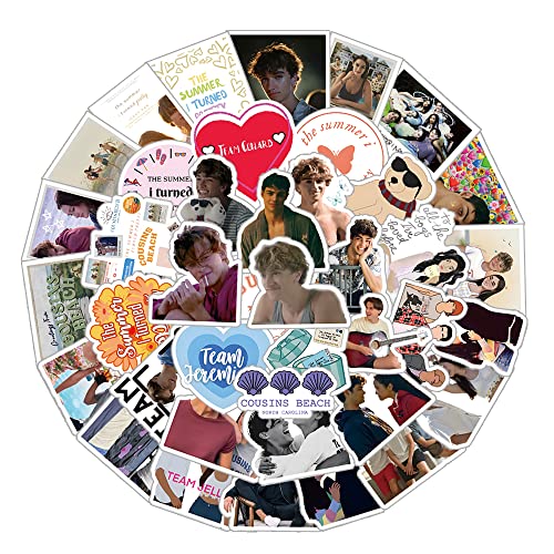 Image of 60 Pcs The Summer I Turned Pretty Classic TV Fashion Aesthetic Waterproof Vinyl Stickers for Birthday Party Supplies Decoration Favors for Water Bottles Laptop Suitcase