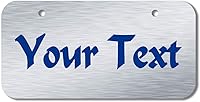 Vista 1 de placa frontal personalizable para matrícula/tocador, fabricada en Estados Unidos., Aluminio