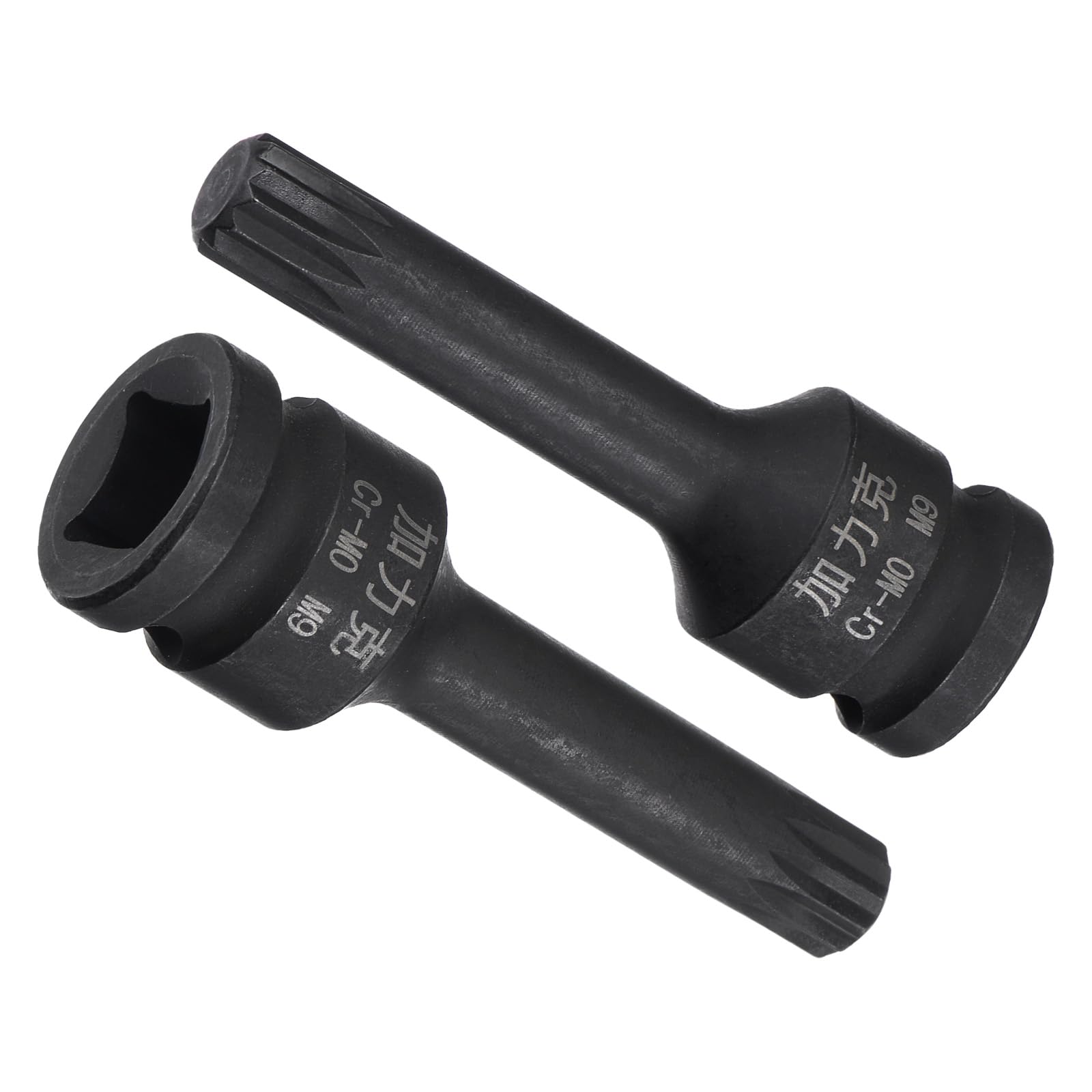 CoCud Impact Hex Bit Socket, M9 Metric 60mm Long, Chrome Molybdenum Steel One Piece Construction 3/8" Drive Impact Socket