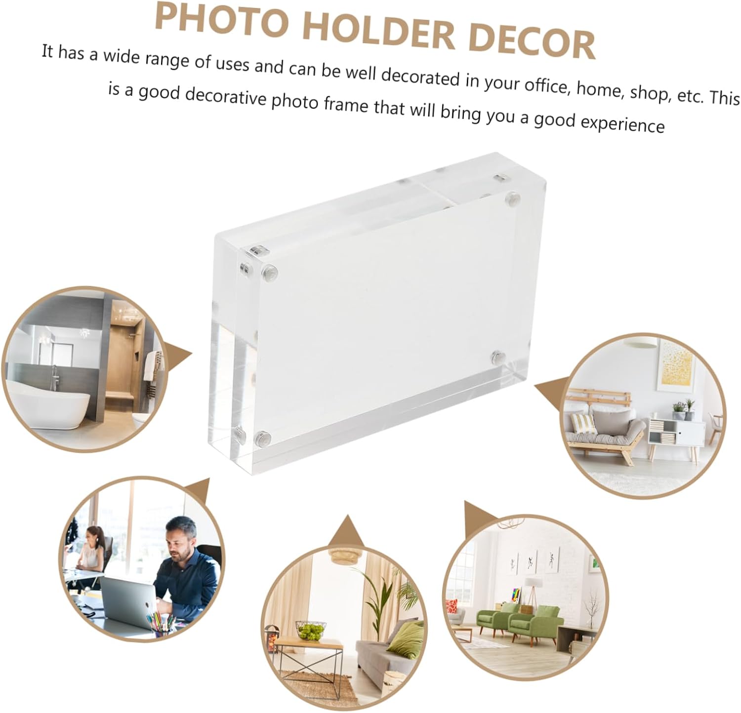 OUNONA 2pcs Magnetic Photo Frames Simple Desktop Holders for Creative Picture Display Sturdy and Elegant Design for Photos