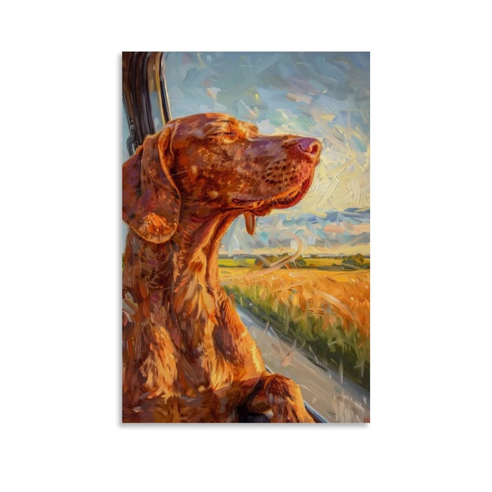 HUERYRYHY Wind In Fur Road Trip 02 Poster Wall Art Canvas Vintage Aesthetic Painting Decor for Rooms 24x36inch Unframe-style