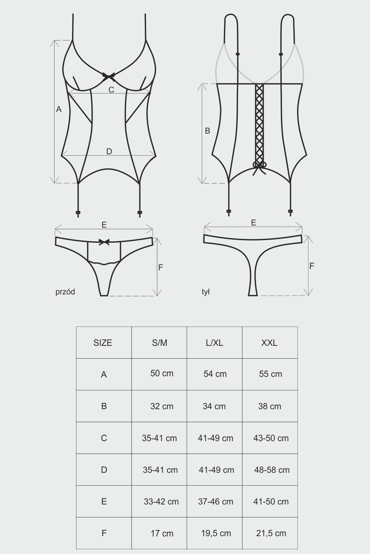 Selente Luxury Love Séduisant ensemble de lingerie à 3 pièces: guêpière, slip et bandeau pour les yeux en satin. Fabriqué dans l'UE.