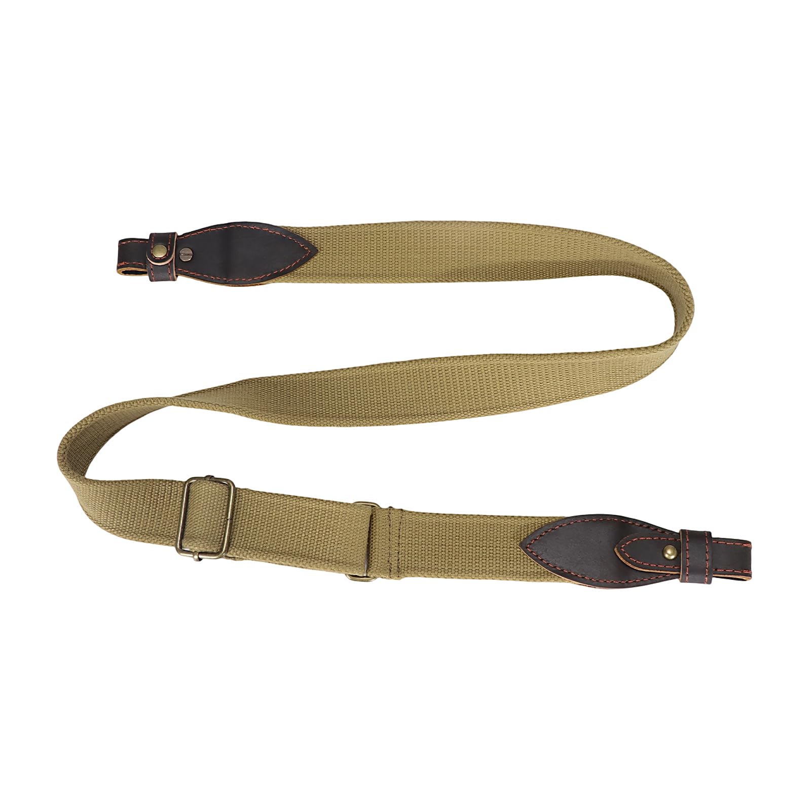 TOURBON Gewehrriemen aus 3,9 cm Gurtband und Leder, Verstellbarer Schrotflintengurt für die Jagd
