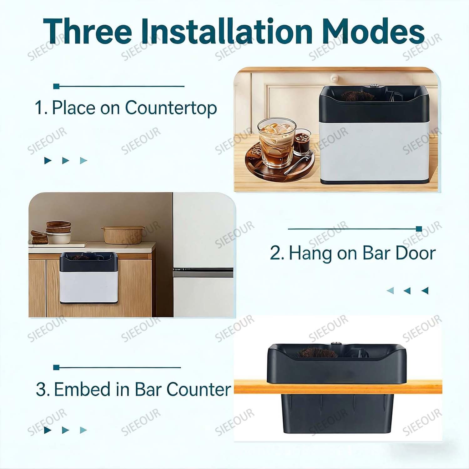 Máquina limpiadora de portafiltros de café eléctrica, dispositivo automático de limpieza de suelo con cepillos duales, 340 RPM, se adapta a 58 mm y 51 mm, ideal para uso comercial y doméstico
