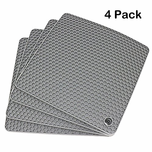 Lucky Plus Silicone Rubber Trivet Mat for Hot Pan and Pot Hot Pads