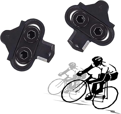 UTNVBTR Tacos de bicicleta compatibles con Shimano SPD SH51 - Juego de tacos de bicicleta giratorios, ciclismo interior y bicicleta de montaña