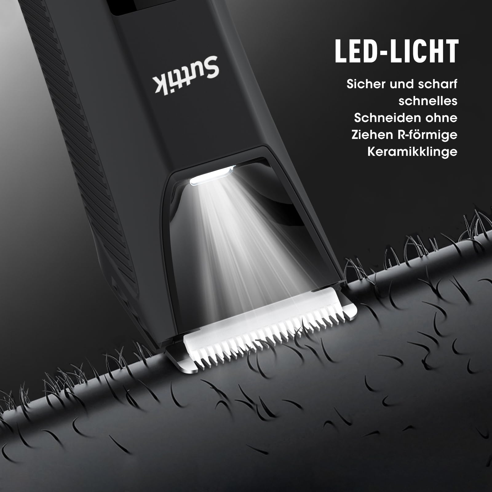 Suttik 3 IN 1 Intimrasierer Trimmer für Männer Körper & Kugelhaartrimmer Nasenhaartrimmer Nass-/Trocken Elektrischer Rasierer IPX7 Wasserdichtes Herren-Pflegeset mit Reiseetui