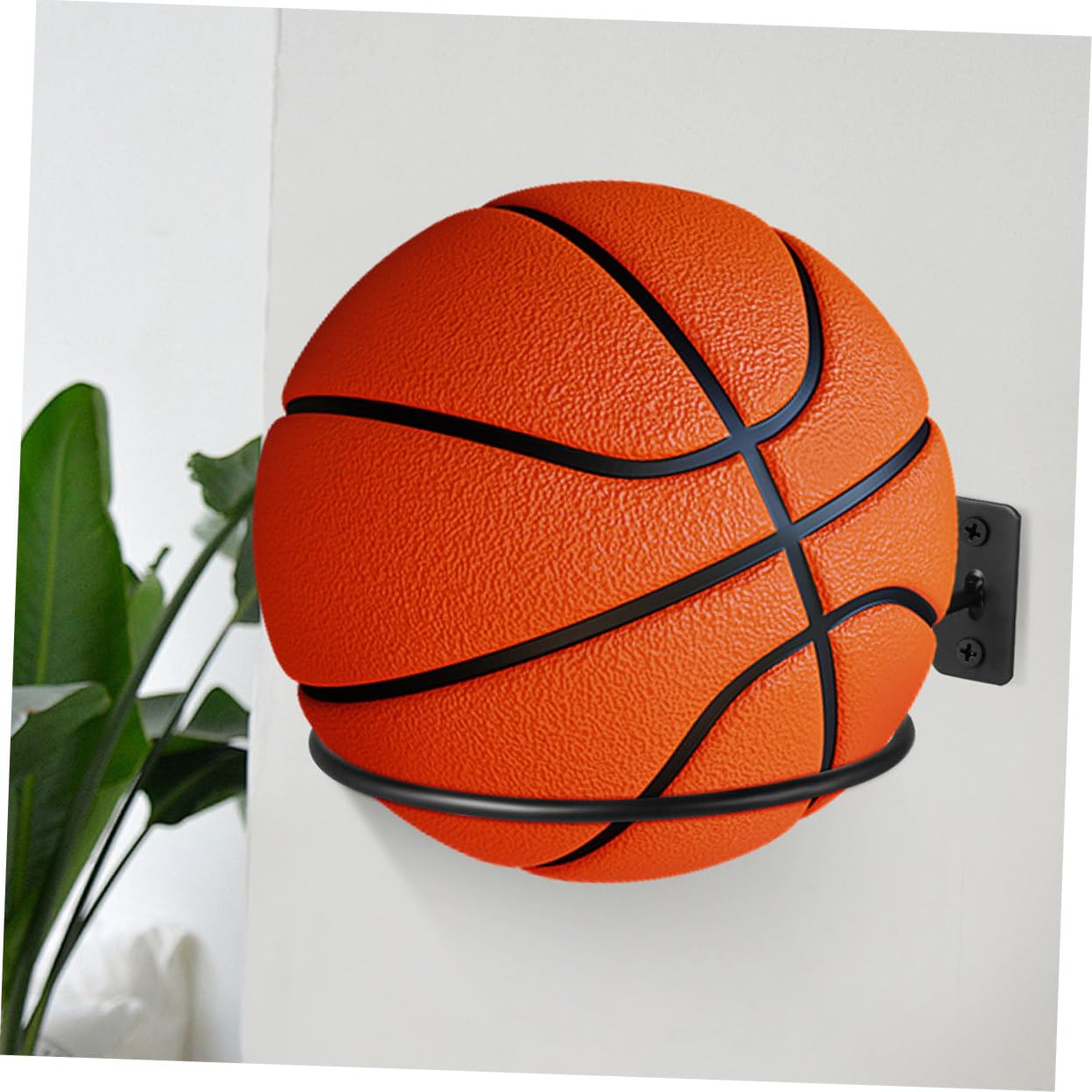 Yardwe Soporte De Pared para Balones De Baloncesto 8 Unidades Soporte para Balones Deportivos Expositor De Balones Soporte De Pared para Fútbol ​​Voleibol Rugby