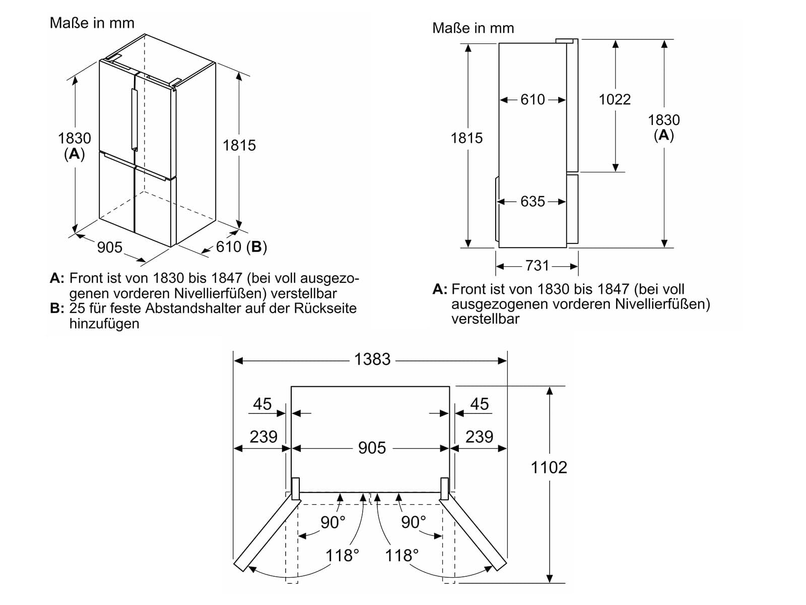 Réfrigérateur multi-portes BOSCH KFN96APEA