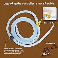 Vista 5 de Kit de reemplazo de manguera de enema para bolsa de enema y cubo de enema,Boquillas de enema de café,Kit de tubo de enema de silicona