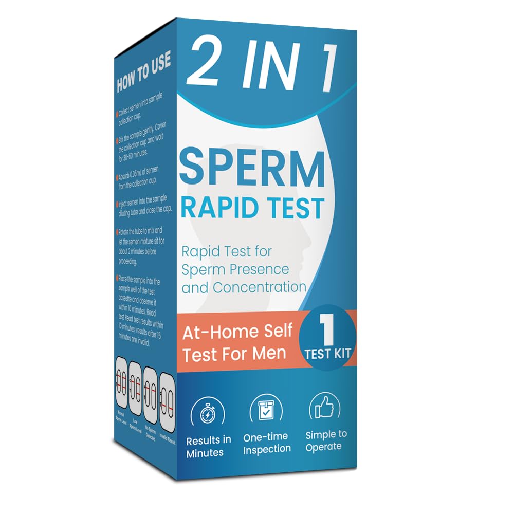 Photo 1 of Sperm Check - 2 in 1 Fertility, Easy Home Screening for Fertility Planning, at-Home Male Sperm Test Kit, Easy to use, Accurate Semen Concentration Result in Minutes.