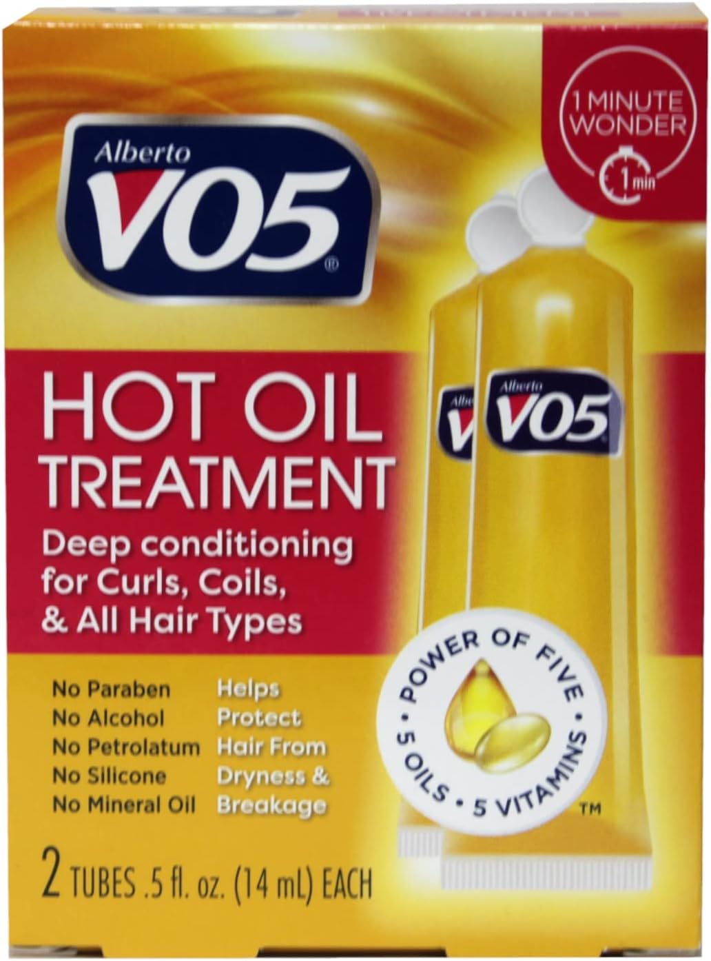 Vo5 Hot Oil Therapy Treatment 2 Count 0.5 Ounce (14ml) (3