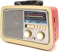 Rádio Retrô Portátil Mp3 Usb Cartão Sd Am Fm C/bluetooth (Vermelho)