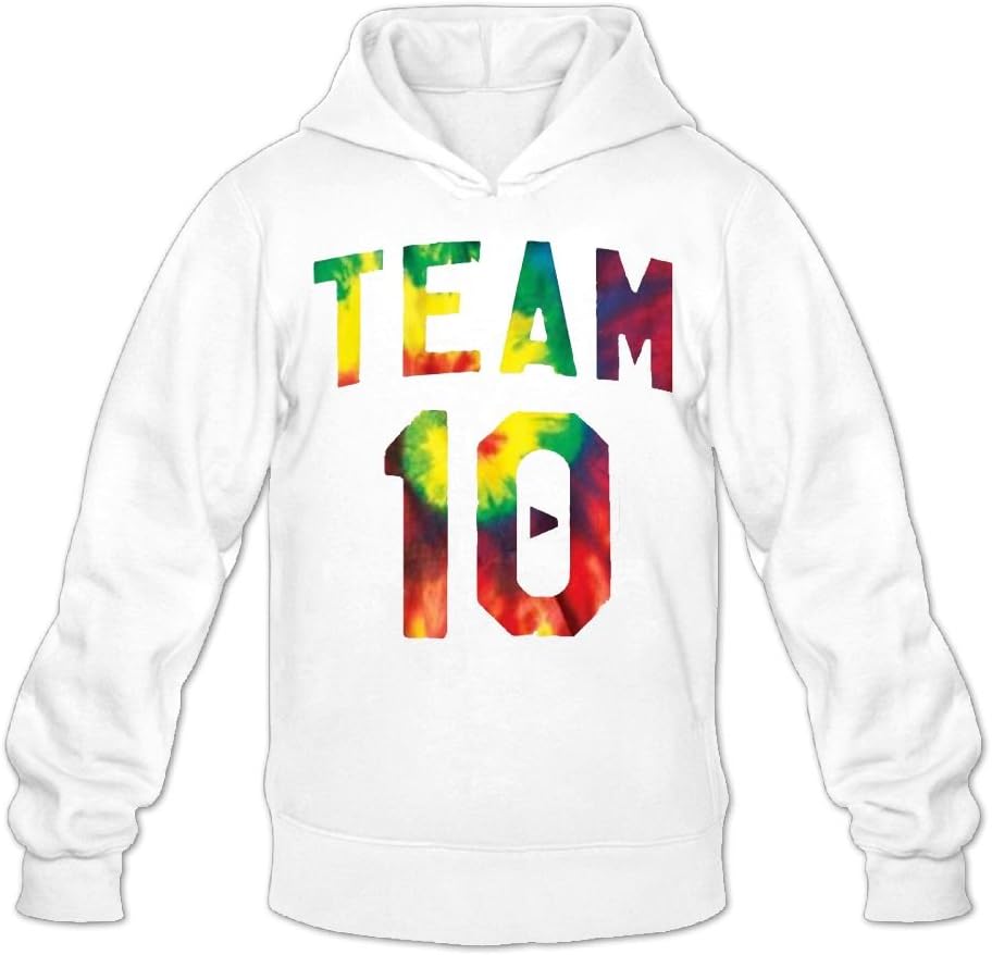 Men's Jake Paul Rainbow Team 10 Cotton Hooded Sweatshirt Blcak