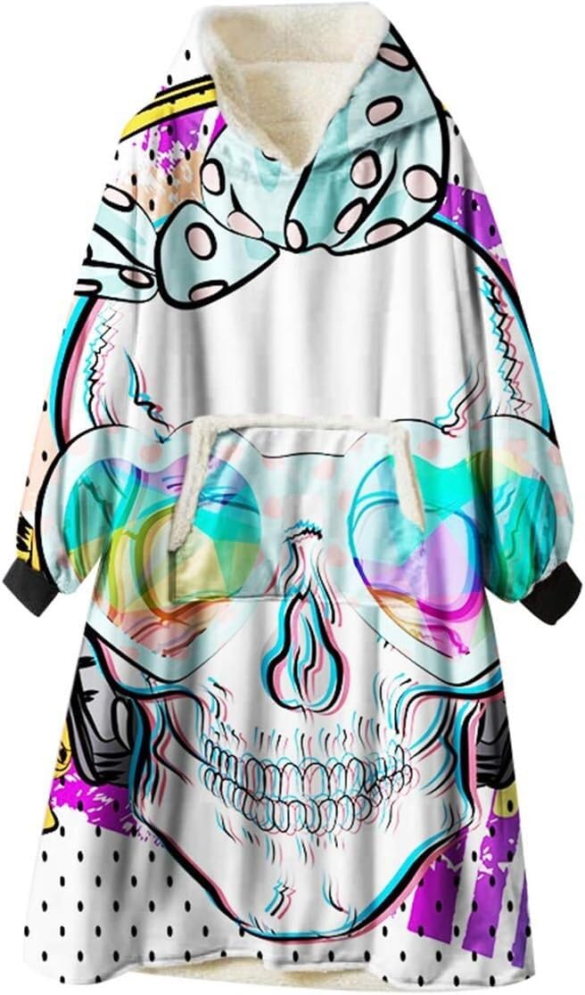 Couverture à capuche extra-large taille unique pour ne plus jamais avoir froid au salon