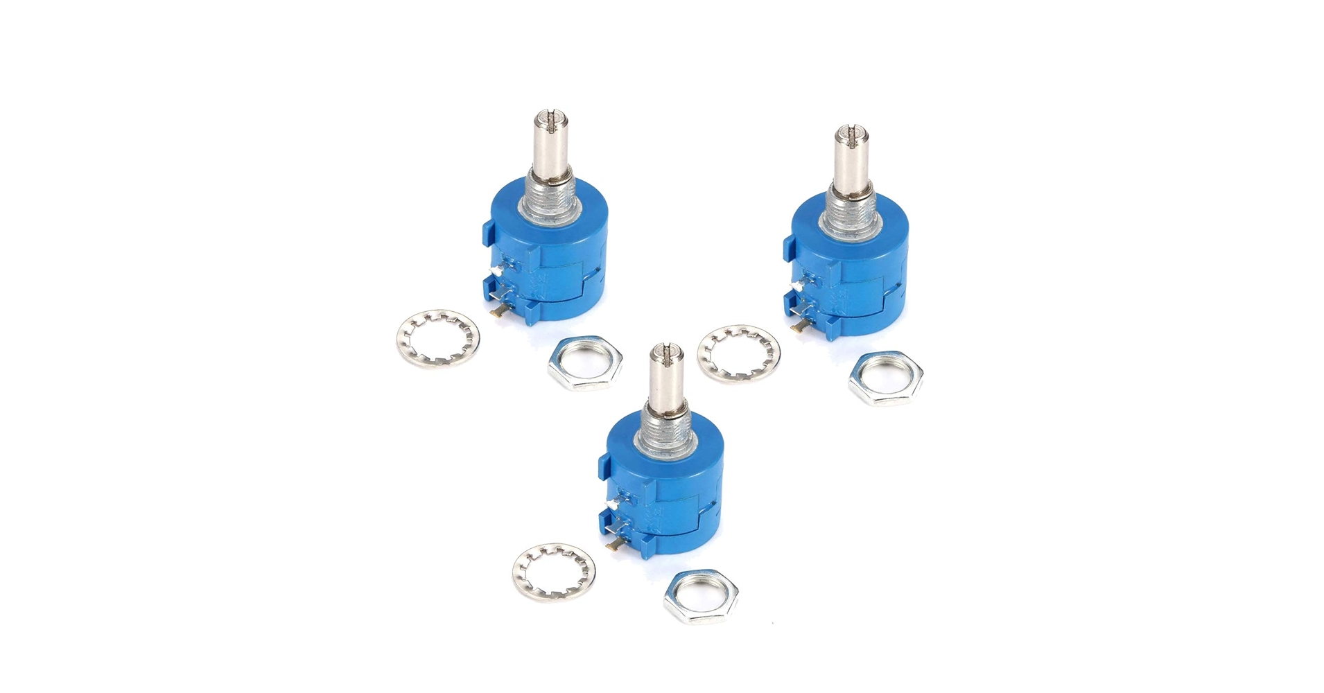 HiLetgo 3pcs 3590S-2-103L 10K Ohm 10-Turn Rotary Wire Wound