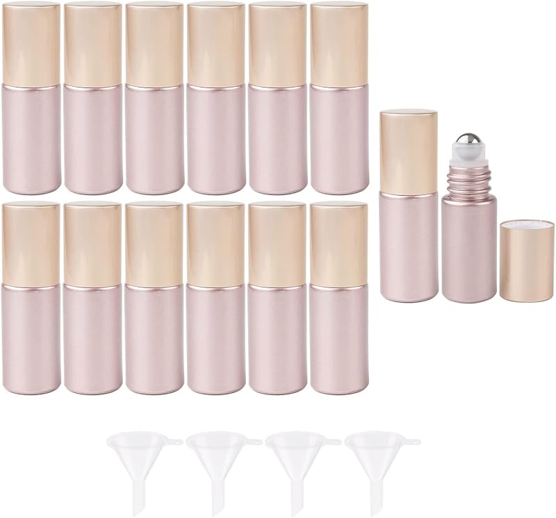 Frascos de vidro roll-on Kesell 5 mL para óleos essenciais, Pacote com 14