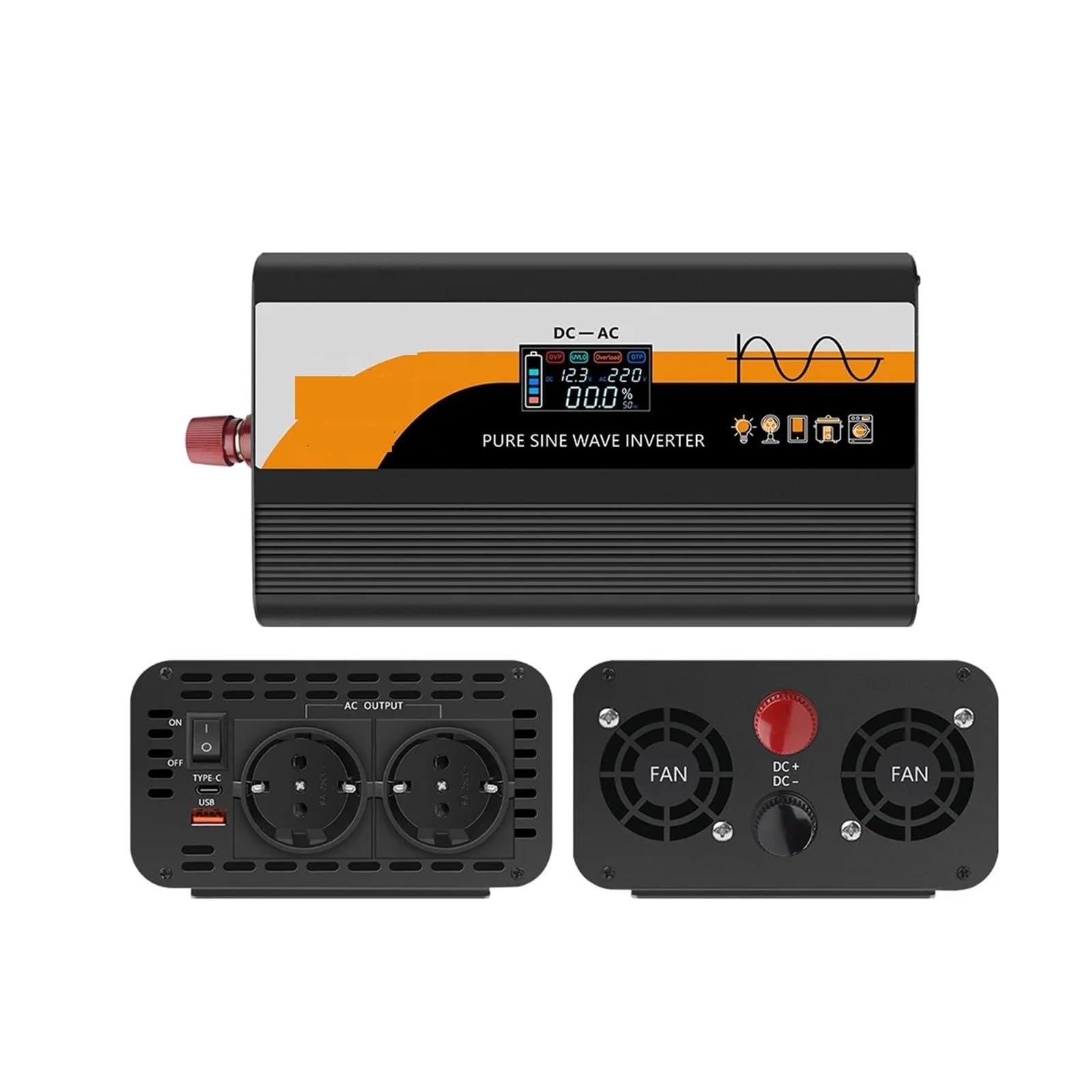 Falownik 12V24V do 220, przetwornica napięcia sinusoidalnego, jacht/samochód, przetwornica napięcia 50Hz(3000W)