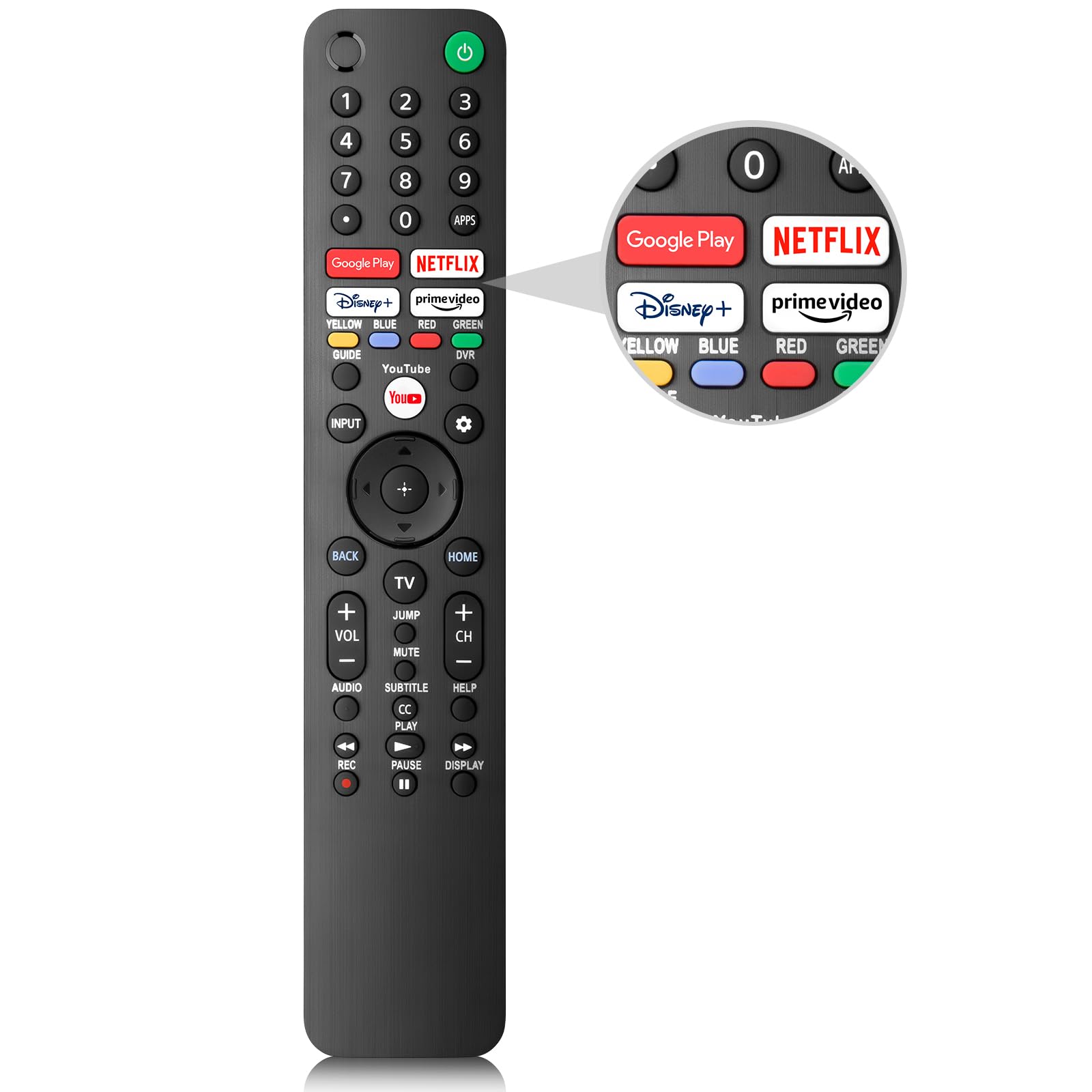 for Sony-TV-Remote-Control Replacement, Compatible with Sony Bravia XR/XBR/KD Series 4K/8K LED OLED Google/Android Smart TVs