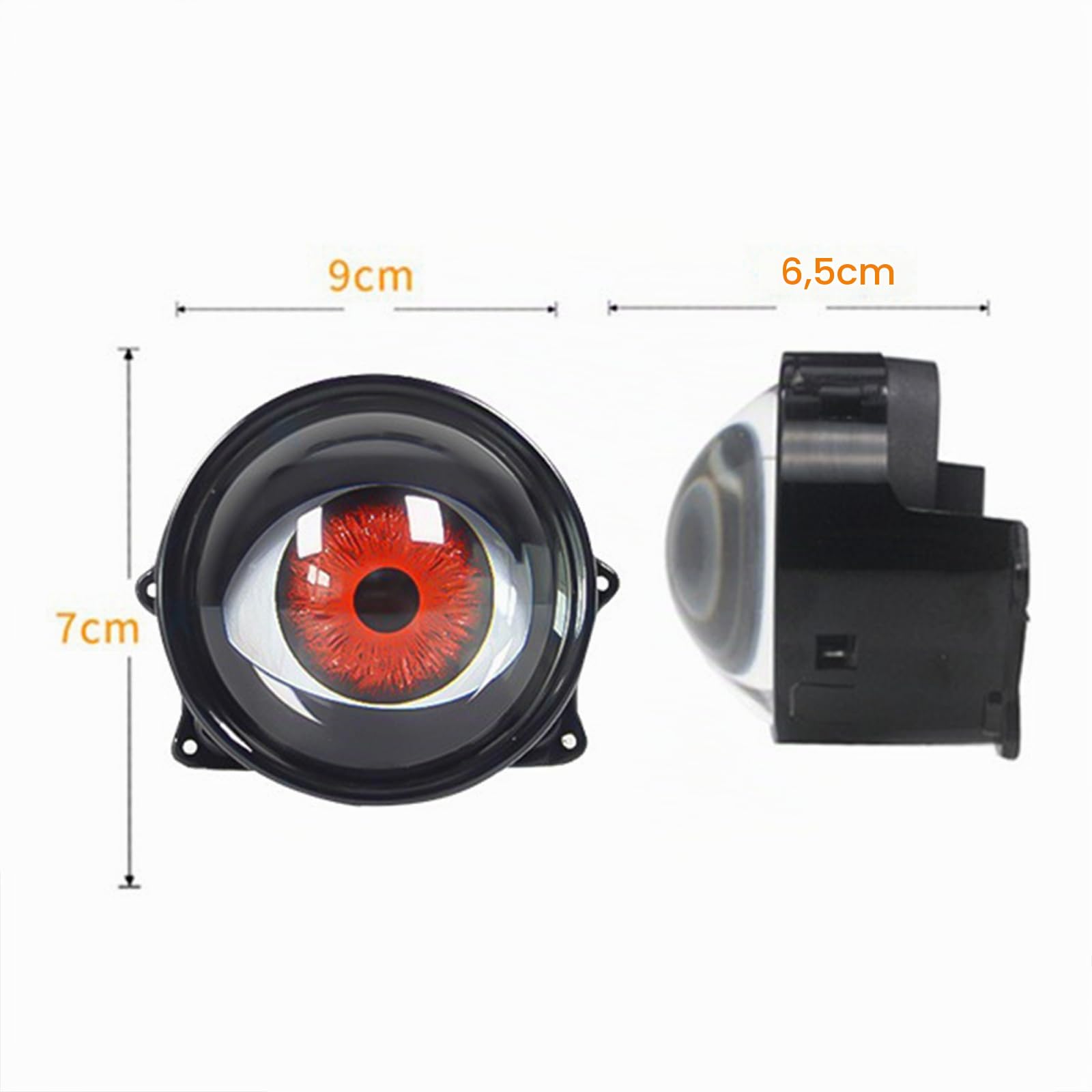 Fari Dinamici A Forma di Occhio di Demone, Fendinebbia Dinamici A LED con Grandi Occhi, con Telecomando, Adatti per Auto, Moto E Camion