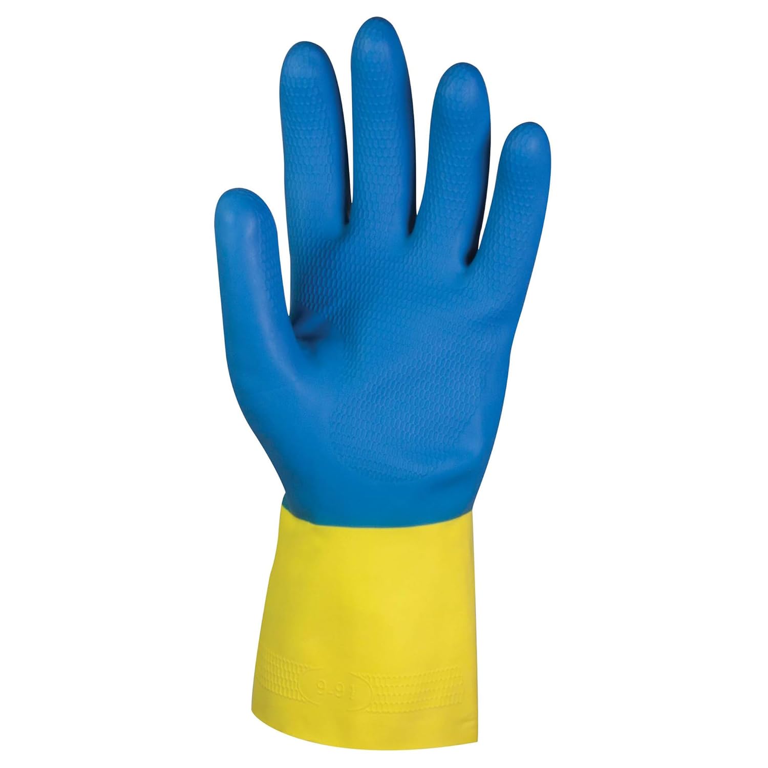 KLEENGUARD G80 Neoprene / Latex Chemical Resistant Gloves (38744), 27.5 Mil, 12”, Blue & Yellow, XL (10), 12 Pairs / Bag, 1 Bag / Case