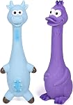 Squeaky Dog Toys, [2 Pack] Squawking Latex Toy with Interactive Squeaker, Squeak Rubber Duck Chicken for Medium Small Dogs