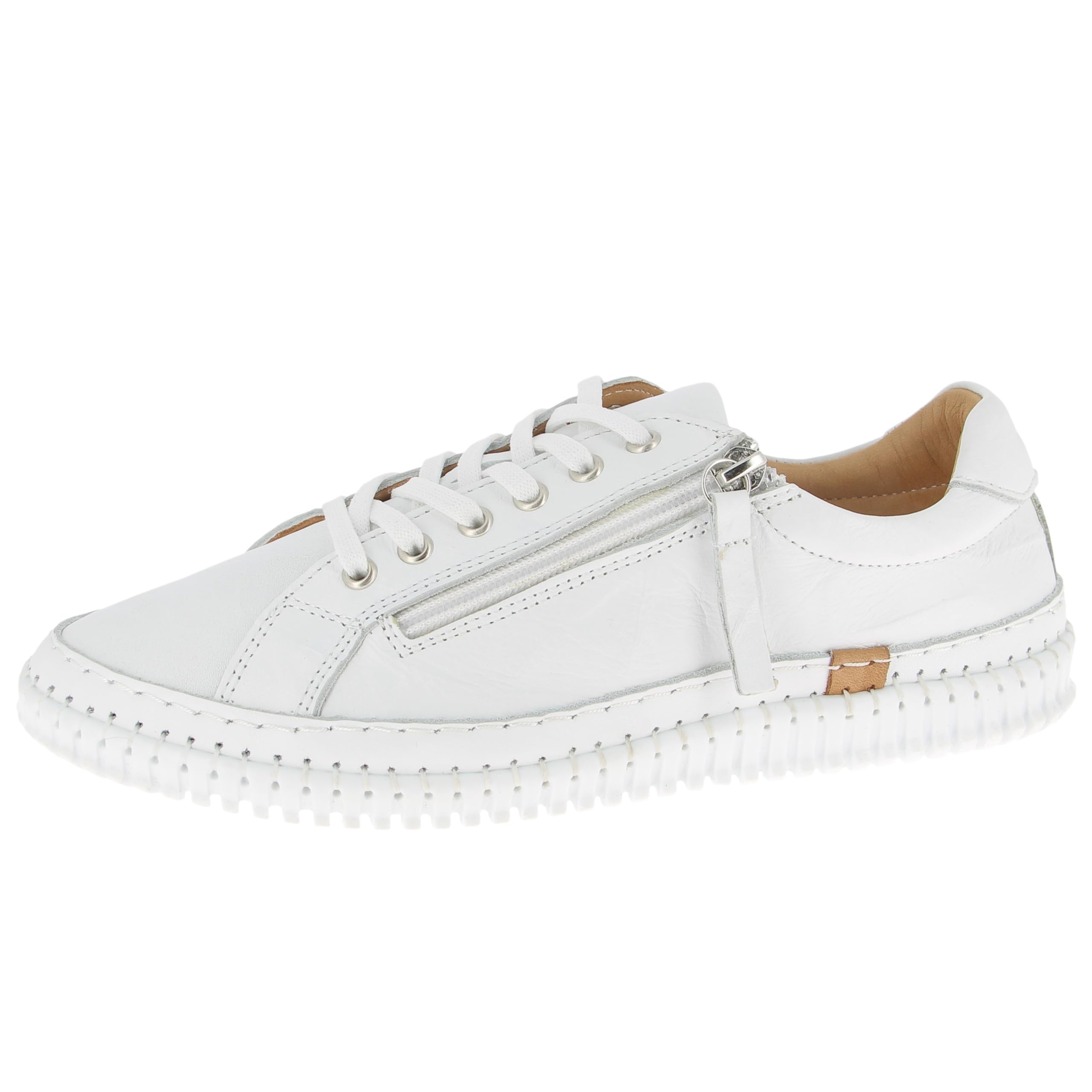 Andrea Conti Women's Low Top Trainers, White, EU 37, White, 5 UK