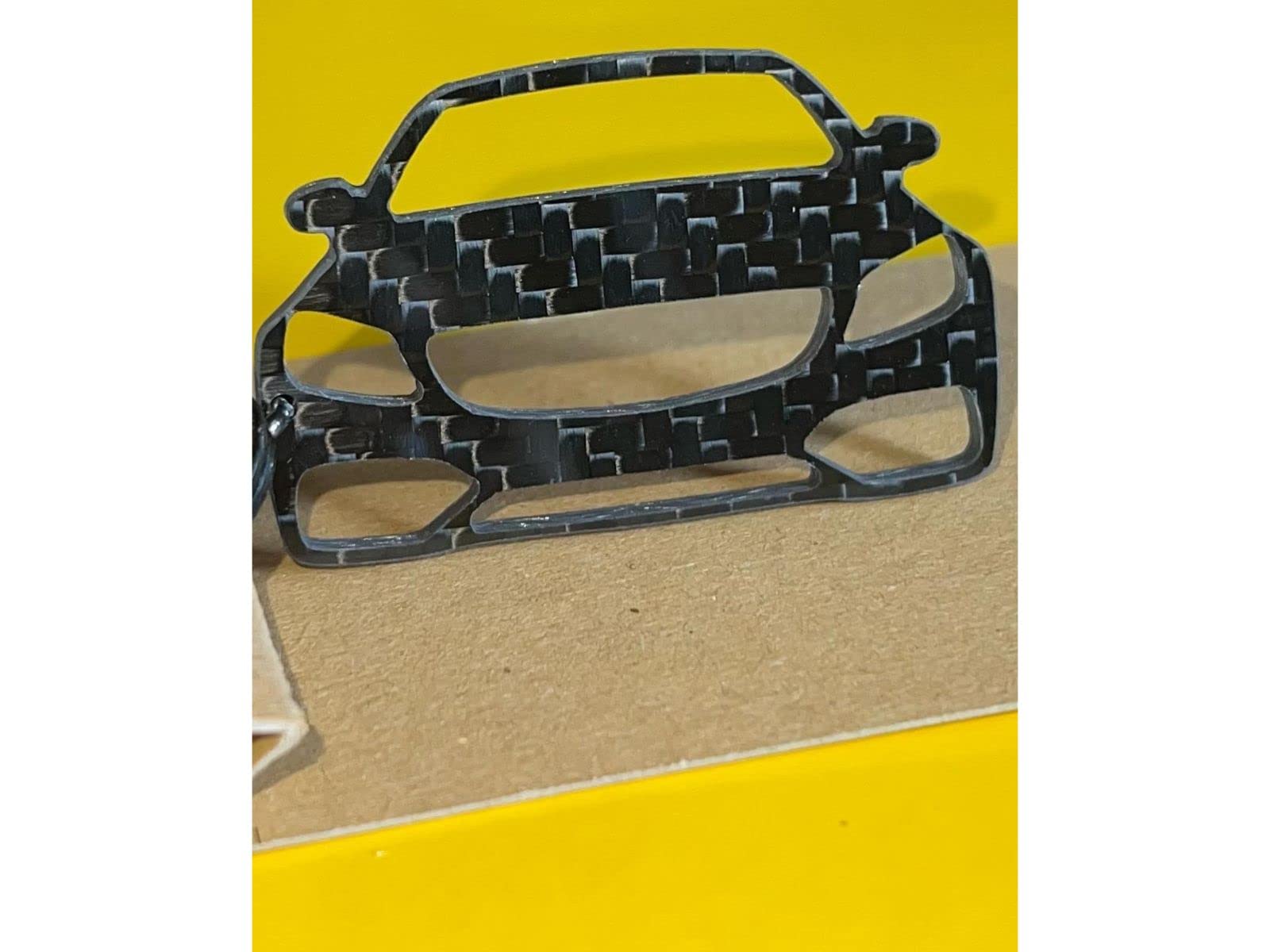 BlackStuff Distintivo portachiavi in fibra di carbonio compatibile con