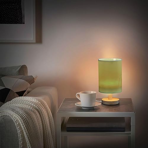 Miniatura 6 de Bedroom Lamps Small Bedroom Lamps Cylinder Beige Lamp for Study Home de lamparas de mesa